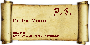 Piller Vivien névjegykártya